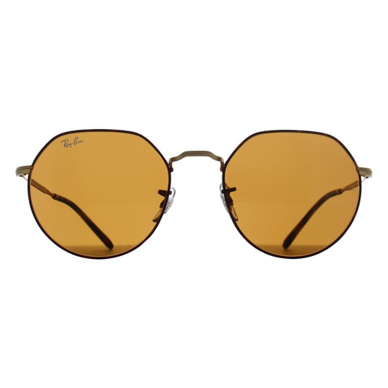 Ray-Ban Redondo Unisex Habana mate sobre mate Arista Oro Marrón RB3565 Jack - Image 1