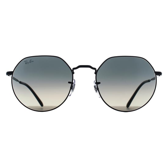 Ray-Ban Redondo Unisex Negro Pulido Gris Gradiente RB3565 Jack - Image 1