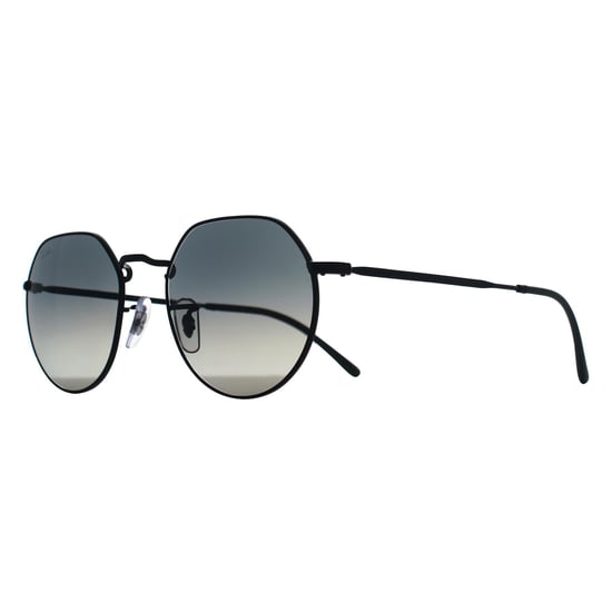 Ray-Ban Redondo Unisex Negro Pulido Gris Gradiente RB3565 Jack - Image 2