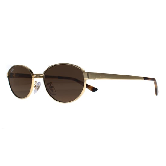 Ray-Ban Oval Womens Pulido Arista Oro Marrón Oscuro RB3774D - Image 2