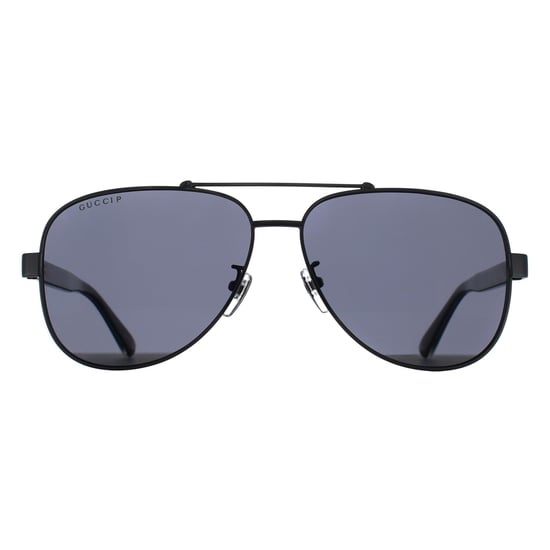 Gucci Aviator Hombre Brillante Rutenio Gris Espejo Polarizado GG0528S - Image 1