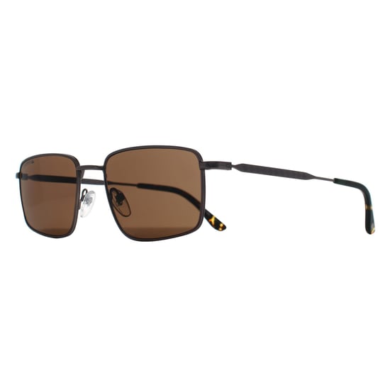 Lacoste Rectángulo Hombre Mate Claro Gunmetal Marrón Gris L277S - Image 2