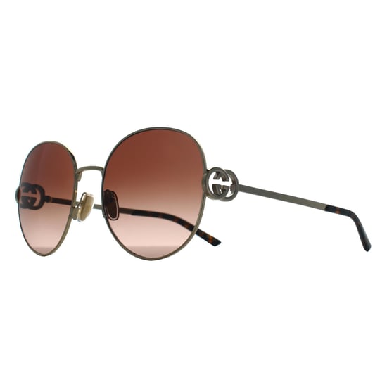 Gucci Round Womens Oro Marrón Gradiente GG2047S - Image 2