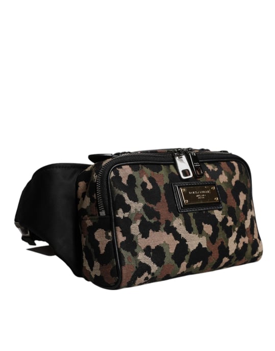 Bolso de Cintura Fanny Pack con Logo DG de Leopardo Multicolor de Dolce & Gabbana - Image 3