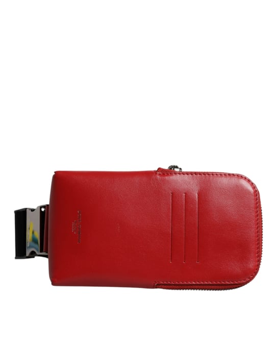 Bolso de Cintura con Logo de Piel de Ternera Roja Dolce & Gabbana - Image 2