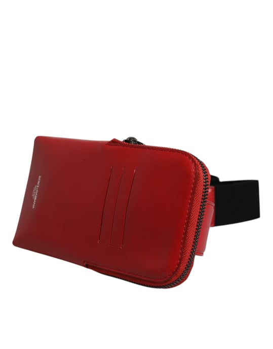 Bolso de Cintura con Logo de Piel de Ternera Roja Dolce & Gabbana - Image 3