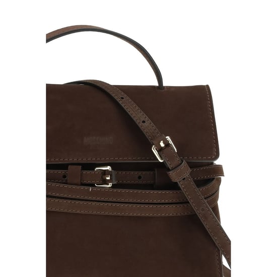 Bolso Bos Taurus de cuero de ternera marrón Moschino - Image 4