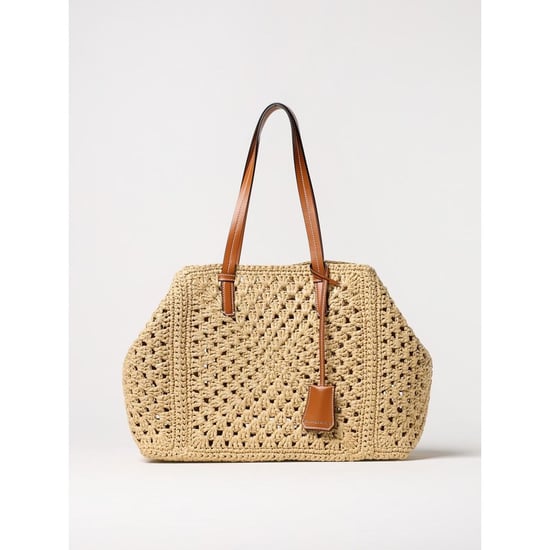 Bolso de Mano de Cuero Beige Ermanno Scervino - Image 1