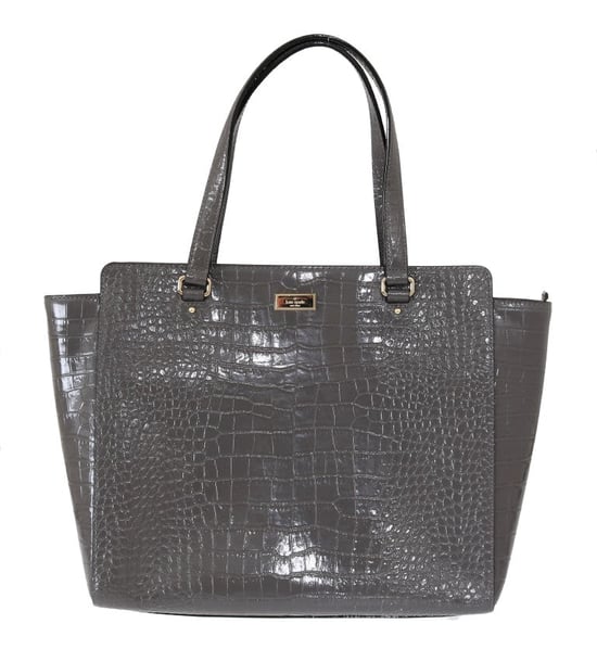 Bolso de Mano Elissa Bristol Drive de Cuero con Grabado de Cocodrilo Gris de Kate Spade - Image 2