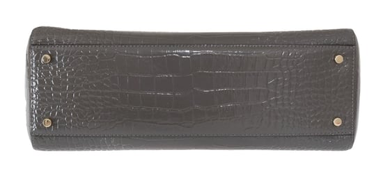 Bolso de Mano Elissa Bristol Drive de Cuero con Grabado de Cocodrilo Gris de Kate Spade - Image 5