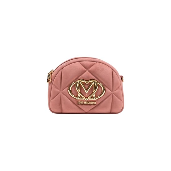 Bolso de Cuero Suede Rosa Love Moschino - Image 1