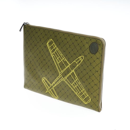 Clutch para hombres de cuero verde Trussardi - Image 2
