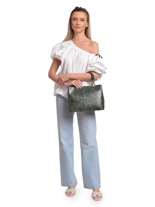 Anna Luchini Verde Bolso de cuero - Image 5