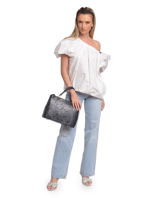Anna Luchini Azul Bolso de cuero - Image 5