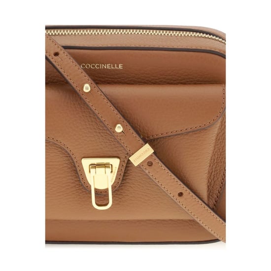 Bolso de Hombro Bos Taurus de Cuero de Ternera Marrón Coccinelle - Image 4