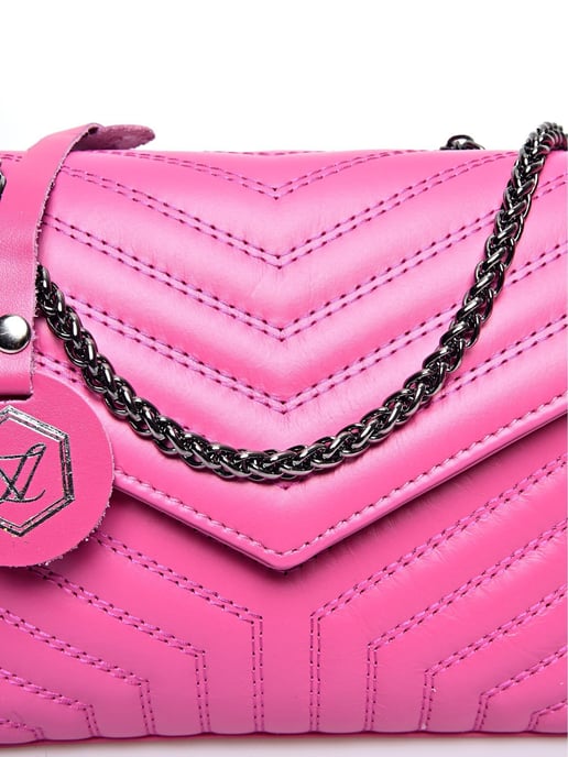 Luisa Vannini Fucsia Bolso de cuero - Image 3