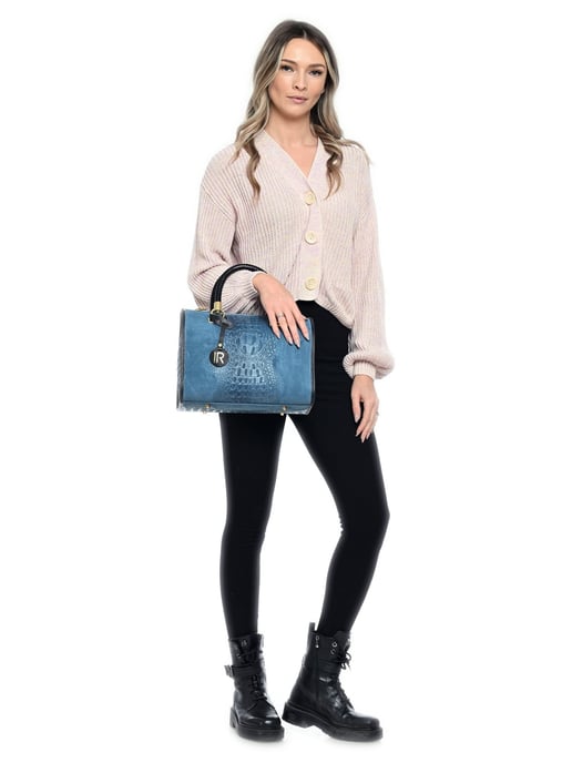Isabella Rhea Azul Bolso de cuero - Image 5