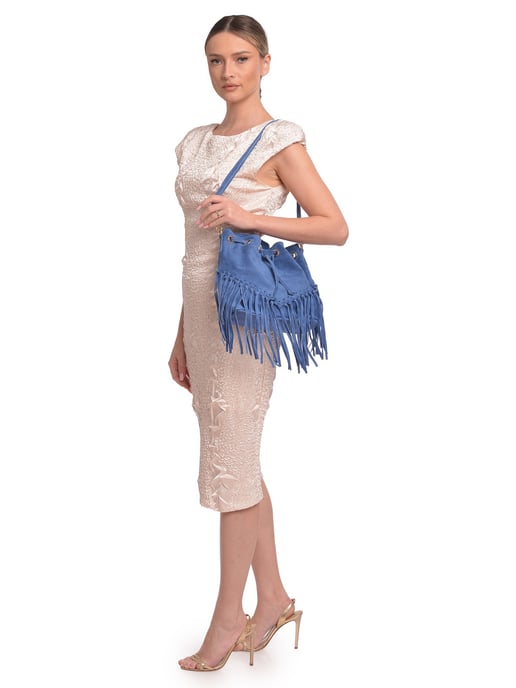 Roberta M Azul Bolso de cuero - Image 5