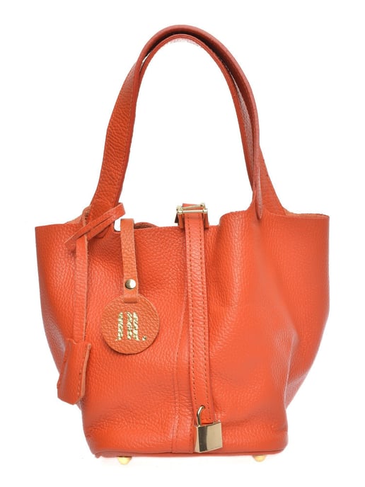 Anna Luchini Naranja Bolso de cuero - Image 1