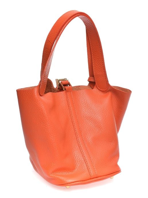 Anna Luchini Naranja Bolso de cuero - Image 2