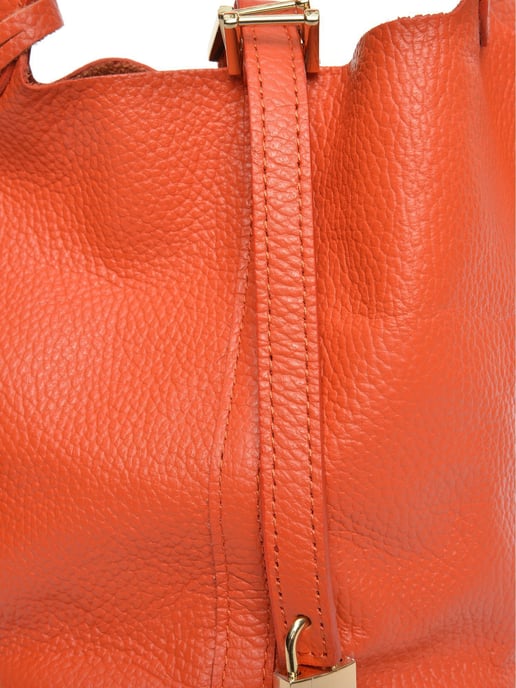 Anna Luchini Naranja Bolso de cuero - Image 3