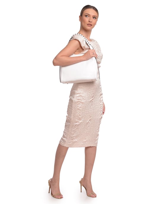 Luisa Vannini Blanco Bolso de cuero - Image 5