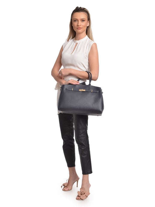 Anna Luchini Azul Bolso de cuero - Image 5