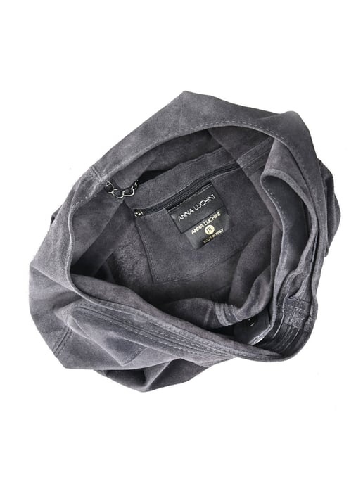 Anna Luchini Grey Bolso de cuero - Image 4