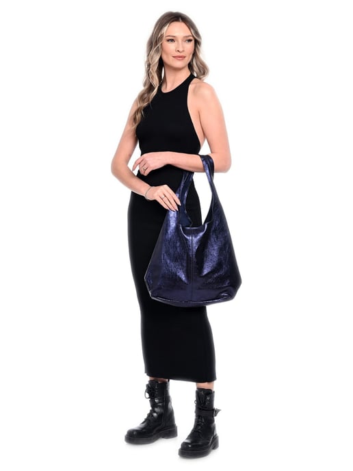 Luisa Vannini Azul Bolso de cuero - Image 5