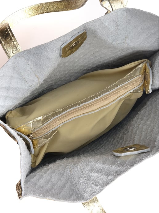 Anna Luchini Oro Bolso de cuero - Image 4