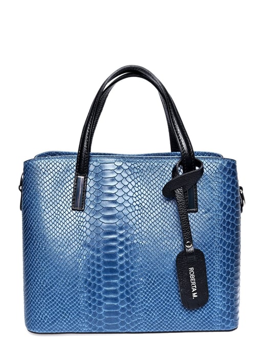 Roberta M Azul Bolso de cuero - Image 1