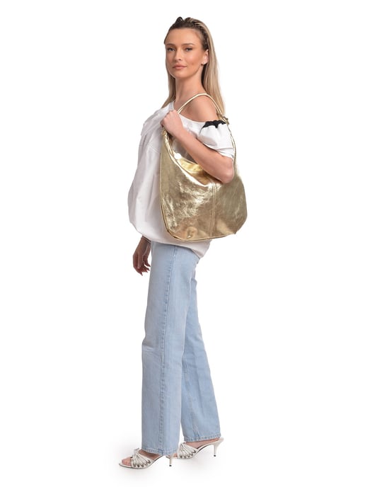 Anna Luchini Oro Bolso de cuero - Image 5