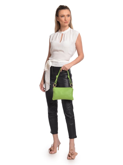 Anna Luchini Verde Bolso de cuero - Image 5