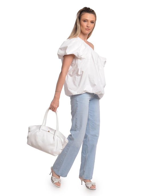 Isabella Rhea Blanco Bolso de cuero - Image 5