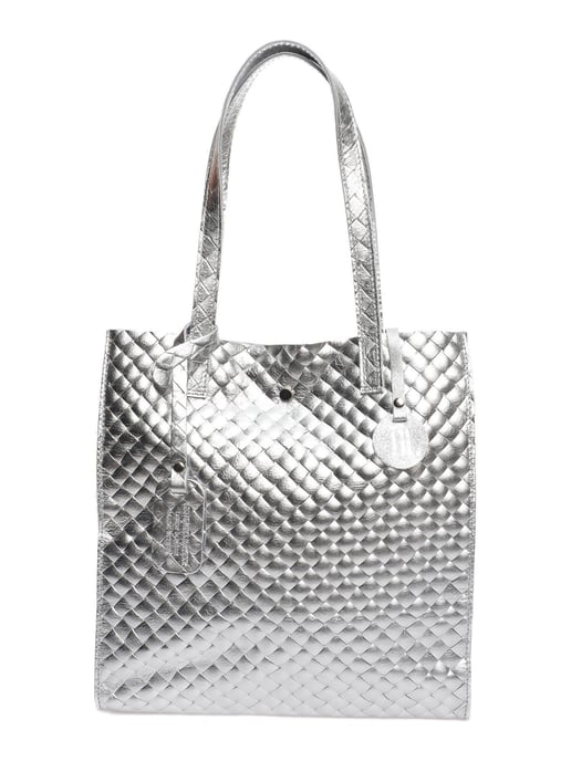 Anna Luchini Plata Bolso de cuero - Image 1