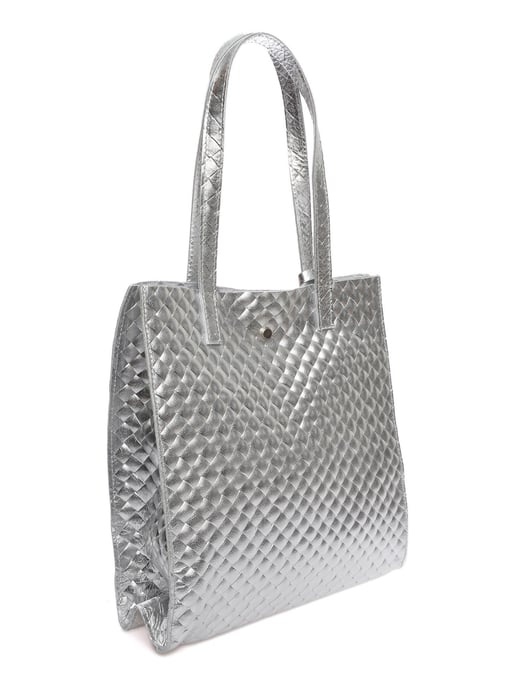 Anna Luchini Plata Bolso de cuero - Image 2