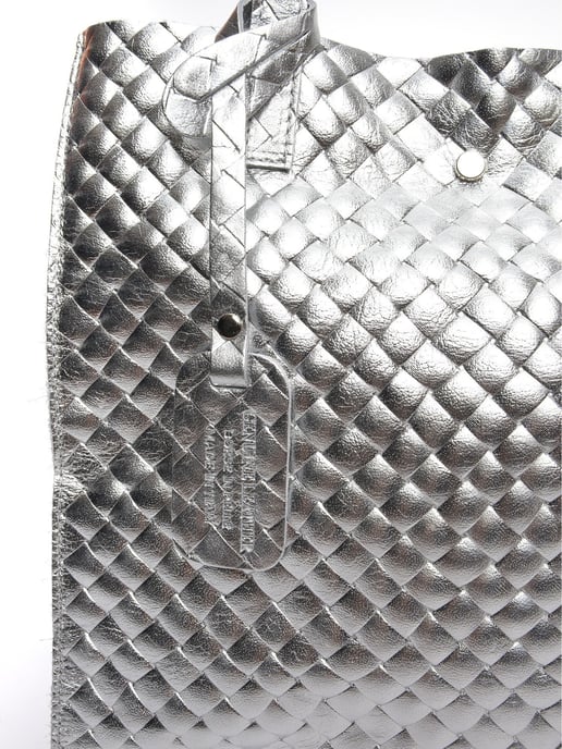 Anna Luchini Plata Bolso de cuero - Image 3