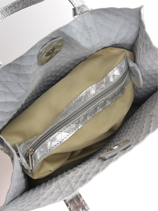 Anna Luchini Plata Bolso de cuero - Image 4
