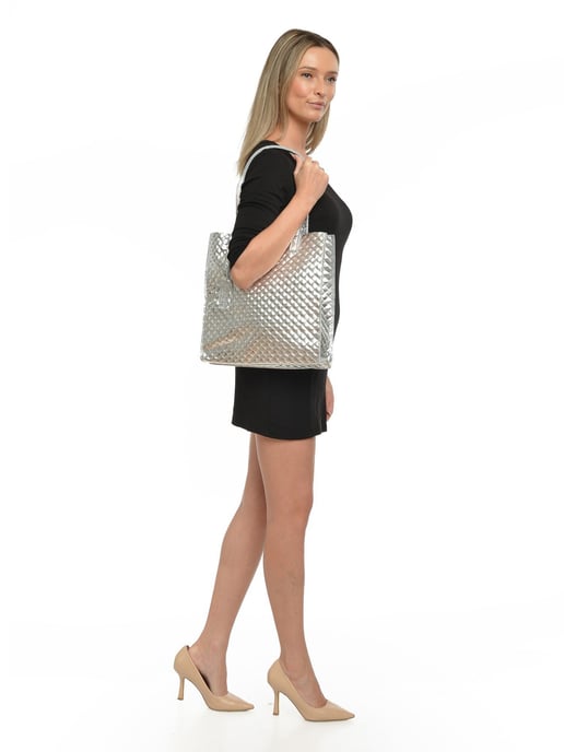 Anna Luchini Plata Bolso de cuero - Image 5