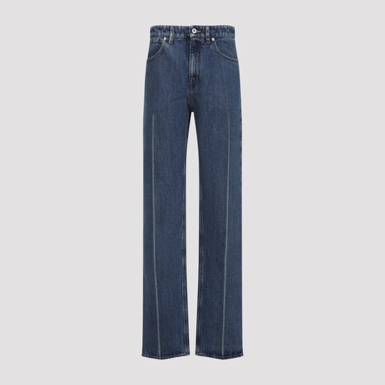 Jeans de pierna ancha con detalle de costura - Image 1