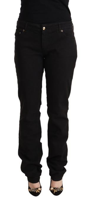 Just Cavalli Pantalones de Mezclilla Elásticos Negros Pan72206 - Image 1