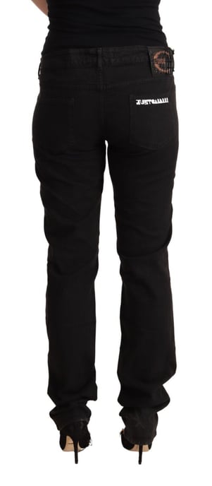 Just Cavalli Pantalones de Mezclilla Elásticos Negros Pan72206 - Image 2