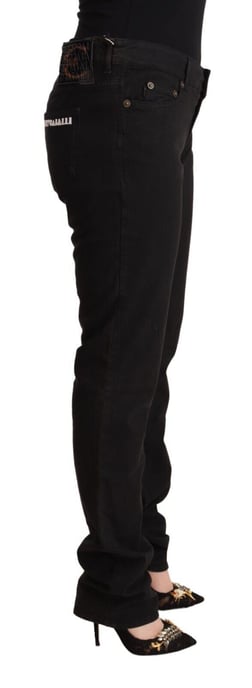 Just Cavalli Pantalones de Mezclilla Elásticos Negros Pan72206 - Image 3