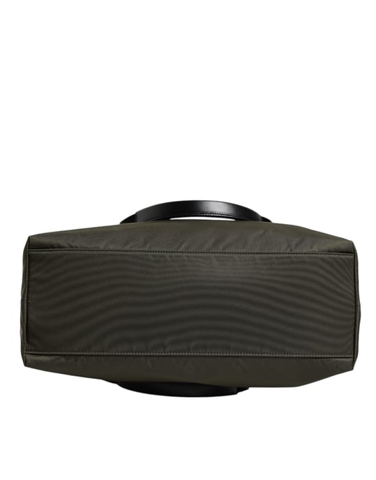 Bolso Tote de Nylon Verde Militar con Asa de Hombro Dolce & Gabbana - Image 6
