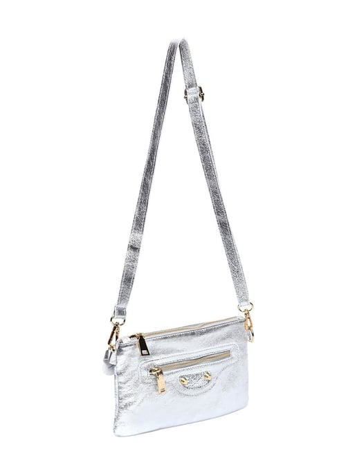 Anna Luchini Plata Bolso de cuero - Image 2