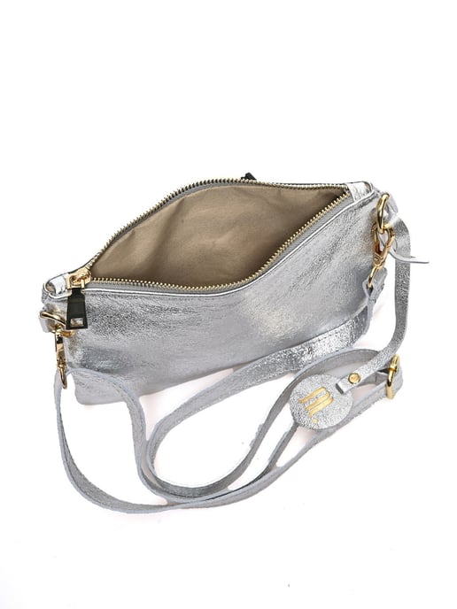 Anna Luchini Plata Bolso de cuero - Image 4