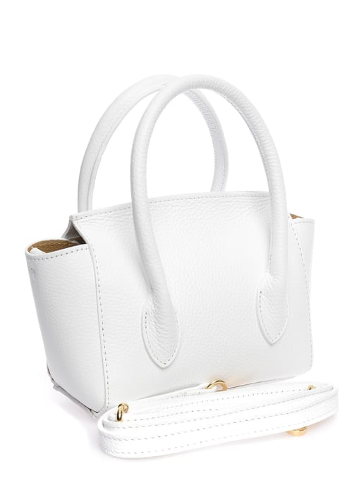 Anna Luchini Blanco Bolso de cuero - Image 2
