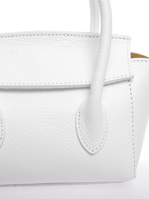 Anna Luchini Blanco Bolso de cuero - Image 3