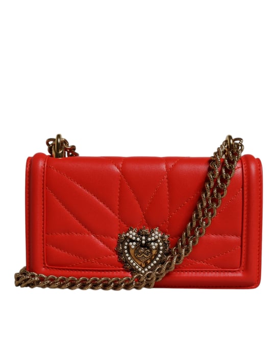 Bolso de teléfono de cadena cruzado acolchado rojo Devotion de Dolce & Gabbana - Image 1