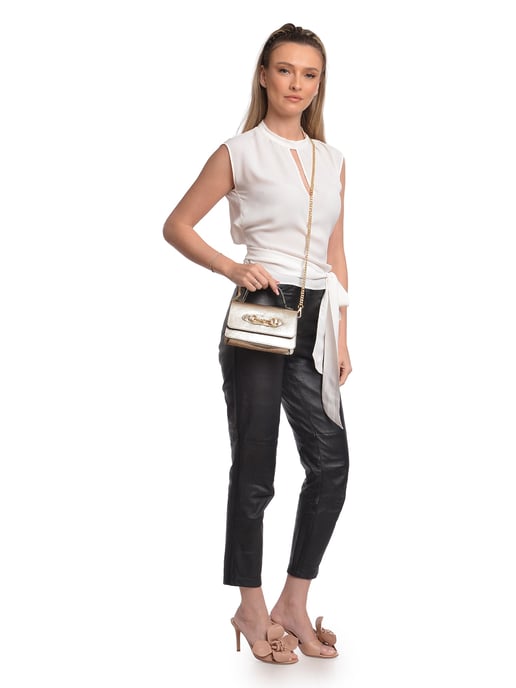 Isabella Rhea Oro Bolso de cuero - Image 5